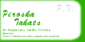 piroska takats business card