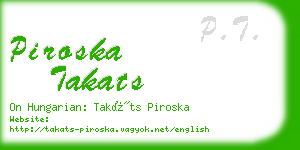 piroska takats business card